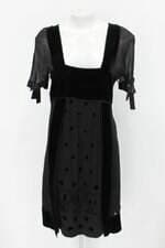 Vestido reinaldo lourenço feminina preto com Recortes