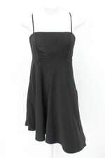 Vestido apoá feminino preto com Assimetria e Forro