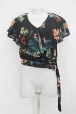 Blusa emili feminina estampada com Sobreposição