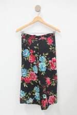 Calça de tecido feminina estampada
