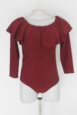 Body feminino vinho com Sobreposição