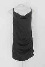 Vestido manacá feminino preto com Franzido