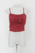 Blusa c&a feminina vermelha estampada