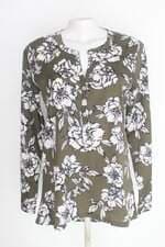 Blusa opção feminina verde Floral  
