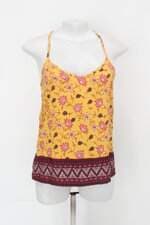 Regata hollister feminina amarela estampada