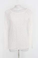Blusa branca de renda feminina Infini