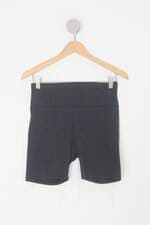 Shorts feminino preto com Cós com elástico