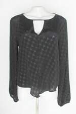 Blusa morena rosa feminina preta com Recortes