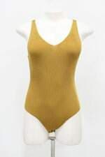 Body de tricô primart feminino dourado ouro velho