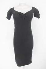 Vestido feminino preto com Fenda