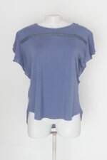 Blusa perbambucanas feminina azul com Recortes