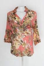 Blusa Coton Colors feminina estampada com Fenda