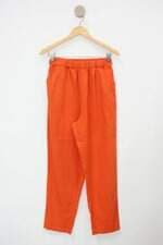 Calça de tecido urbanic feminina laranja com Cós com elástico