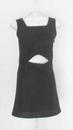 Vestido renner feminino preto com Assimetria