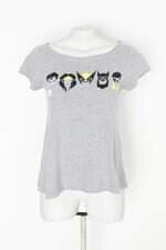 Blusa camiseteria feminina cinza com Silk