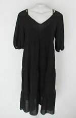 Vestido amaro feminino preto com Forro