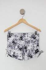 Shorts pwrd by coffee feminino estampado com Franzido