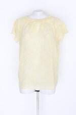 Blusa Zara feminina amarela com Transparência