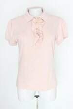 Camisa Polo eclectic feminina rosa com Babado