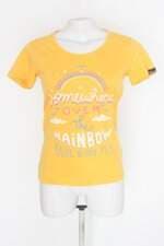 Camiseta chico rei feminina amarela com Silk