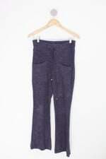 Calça de tecido miriam diniz feminina roxa