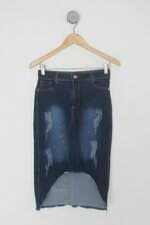 Saia Renner feminina azul com Assimetria