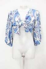 Blusa cropped apoá feminina estampada