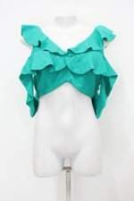 Blusa apoa feminina azul com Babado