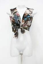 Blusa cropped graf brasil feminina estampada