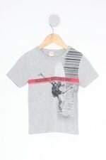 Camiseta Infantil brandili cinza com silk