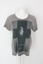 Camiseta christoff masculina cinza estampada