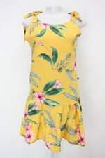 Vestido feminino amarelo estampado