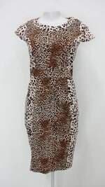 Vestido renner feminino estampado com Fenda