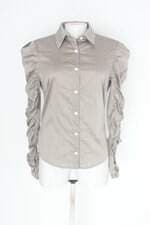 Camisa feminina cinza com Franzido