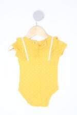 Body Infantil carter's amarelo estampado