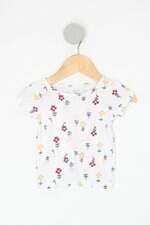 Camiseta Infantil carter's branca estampada