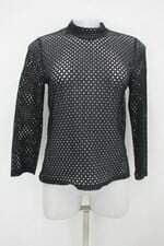 Blusa feminina preta com Transparência