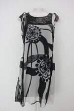 Vestido desigual feminino bicolor com Transparência e Paetê
