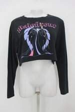 Blusa cropped renner - disney feminina preta com Silk
