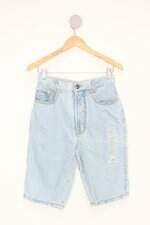 Bermuda Caution feminina azul com Bordado