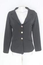 Blazer feminino preto com Fenda e Forro