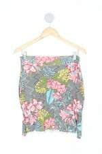 Saia feminina estampada com Babado