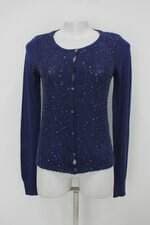 Blusa feminina azul com Recortes e Paetê