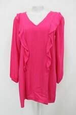 Vestido feminino rosa com Babado