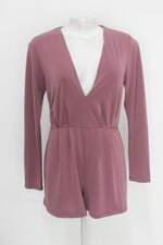 Macaquinho Forever 21 feminino rosa com Pregas