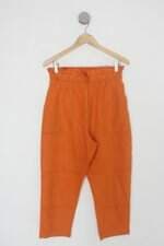 Calça de tecido mixed feminina laranja