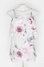 Blusa feminina floral com Sobreposição