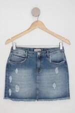 Saia jeans juvenil Renner azul