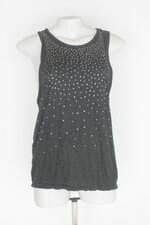 Regata eva feminina cinza com Aplique