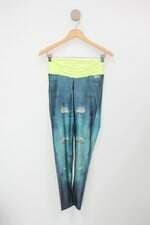 Calça Legging vestem feminina verde estampada